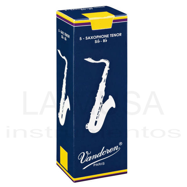 Vandoren SR623 Caja de 5 cañas para saxofón tenor 