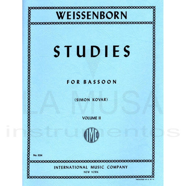 Studies for Bassoon vol. II J. WEISSENBORN