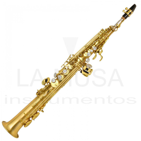 豊富な低価ソプラノサックス Soprano Saxophone B♭ 高音サックス 真鍮 丈夫 漆塗りゴールド 精密吹く口 手作り溶接 SKS18 ソプラノサックス